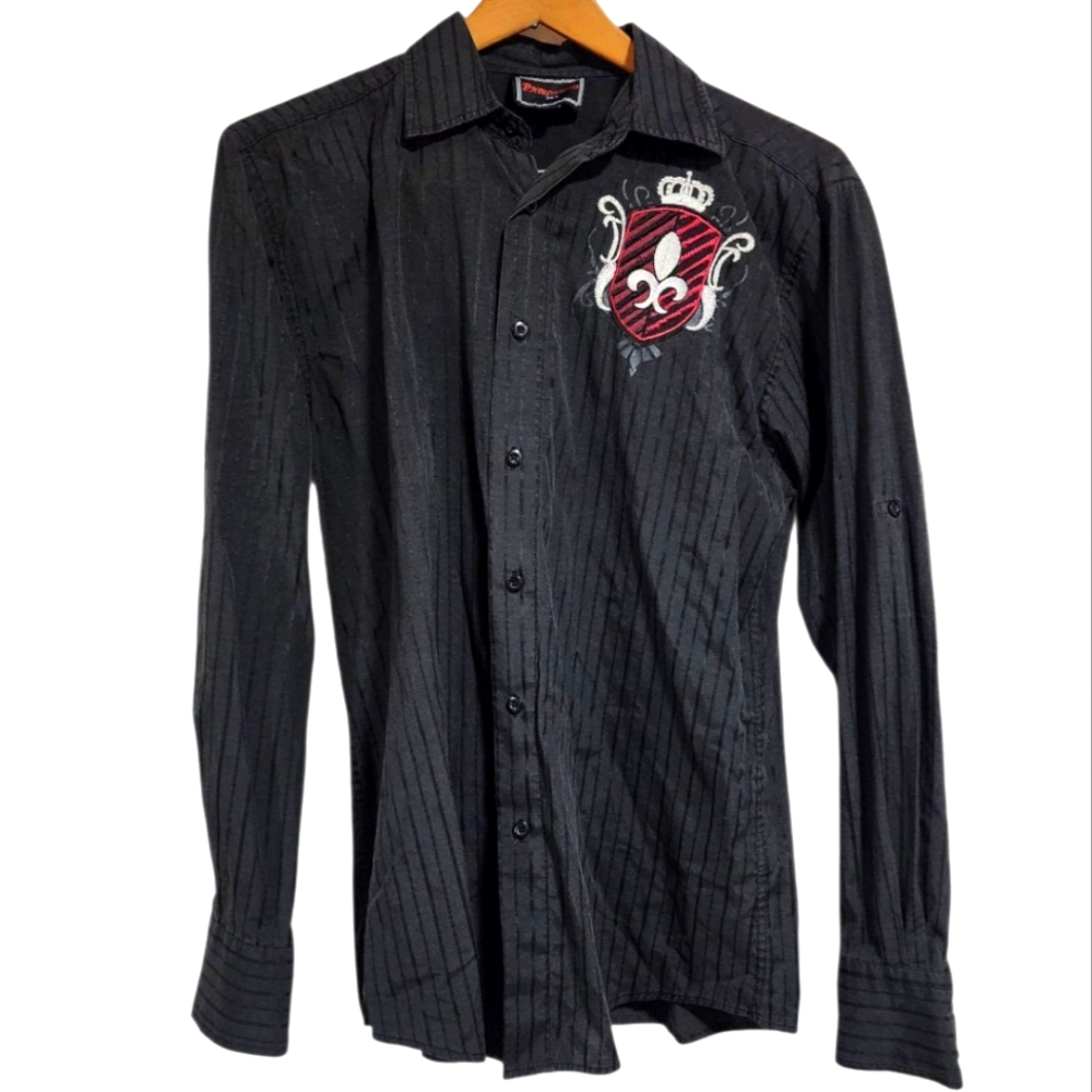 Patroncito Fleur-de-lis ⚜️ Button Down Long Sleeves Shirt Size M